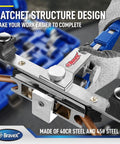 Heavy Duty Tube Bender Kit For HVAC And Auto Repair, showing ratchet structure and 40Cr steel, one quarter to seven eighths inch tube bender.