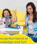 Child and adult building with Hands On Simple Machines Kit Build 26 Models To Explore Levers Pulleys Wheels And Axles Inclined Planes