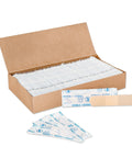 Adhesive bandages, white sheer strips, 3/4 x 3 in, sterile, bulk case with individually wrapped bandages