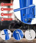 Professional Two Ton Folding Hydraulic Engine Hoist With Six Swivel Wheels And Adjustable Boom Cherry Picker handle and hydraulic cylinder details