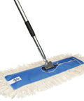 Top Shelf 24 Inch Cotton Dust Mop Kit With Heavy Duty Aluminum Handle For Dead Easy Floor Sweeping And Hardwood Dust Pick Up In Commercial Home Or Business Spaces.