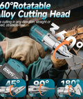 Cordless Sheet Metal Cutter With Dual 4Ah Batteries Brushless Electric Metal Cutting Scissors Tool 360 Degree Rotating