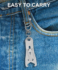Bolt Size Finder Tool Keychain Gauge for DIY Mechanics Portable Stainless Steel Bolt and Nut Thread Size Checker on jeans