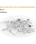 Large Flange Aluminum Blind Rivets Three Sixteenth Inch By One Inch Pop Rivets With Five Eighth Inch Flange Diameter And 15 To 20mm Grip 60 Pack