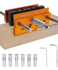 Self Centering Dowel Jig Kit For 6.8 Inch Timber Woodworking Center Doweling Drill Guide With drill sleeves and L-wrenches