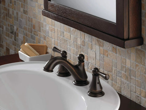 Haywood Widespread Bronze Bathroom Faucet For 3-Hole Sinks, Venetian Bronze Finish, 6-16 Inch Widespread, Includes Pop-Up Drain Assembly