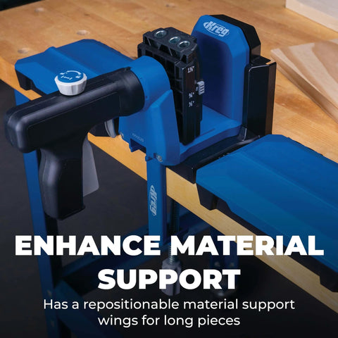 Docking Station For Pocket Hole Jigs And Woodworking Projects, Pro Grade Benchtop Workstation With Sturdy Wings