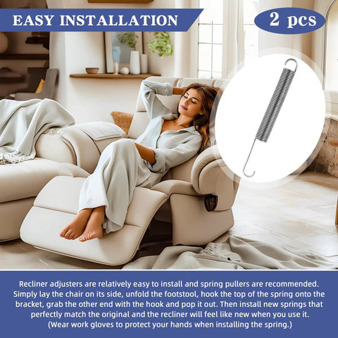 Legit Comfort 2 Pack 7 Inch Recliner Springs Replacement For Couches And Recliners With Rock Solid Support And Silent Glide Mechanism Upgrade For Everyday Chill in a cozy living room setting.
