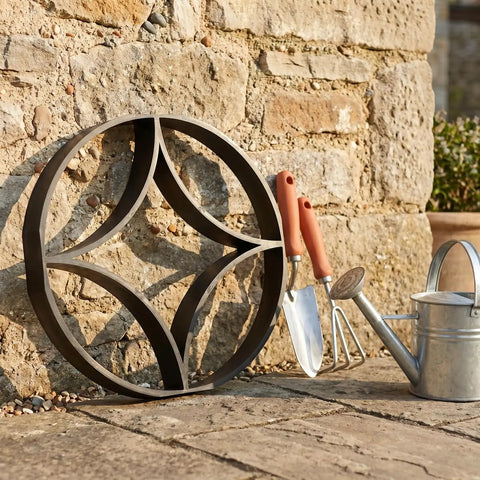 DIY Garden Paving Mold Round Pattern Concrete Paver Tool for Outdoor Pathways Patios and Walkways alongside garden tools