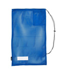 Premium Mesh Equipment Bag With Adjustable Drawstring Closure For Swim Gear Durable Royal Blue Tote With Inner Pocket For Keys And Personal Items Name Tag Space Great For Pool Or Beach Made In USA.