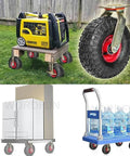 Heavy Duty Swivel Castor Wheels With Brake Trolley Replacement Caster Featuring Natural Rubber Pneumatic Tire on various carts