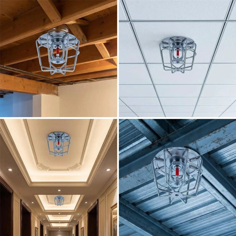 Straight Up Protection For Your 3/4 Fire Sprinkler Head This Bully Proof Cage Guard installed in various ceiling types.