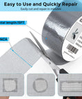 Window Screen Repair Tape 2In X 15Ft Fiberglass Patch Kit For Windows Or Doors Quick Fix No Tools Needed Easy Cut Ultra Strong Adhesive
