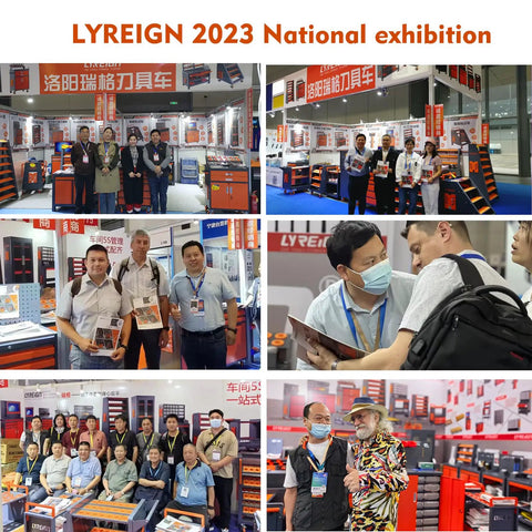 LYREIGN 2023 National Exhibition showcasing CNC tool carts and storage solutions