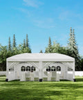 10x20 Heavy Duty Pop Up Canopy With 6 Removable Sidewalls Commercial Wedding Tent And Event Shelter in backyard