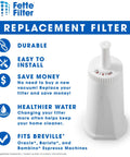 Replacement Water Filter For Oracle Barista And Bambino Espresso Machines Compatible With BES008WHT0NUC1 Part Details