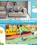 Two Sets Hopscotch Outdoor Game Kit With Hoops And Squares, 20 Pcs Total, indoor and outdoor use for kids' agility training