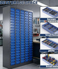 100 Drawer Parts Cabinet With Shelves And Label Stickers Bolt And Nut Organizer For Garage Or Shop Pro Grade Steel Tool Storage Cabinet