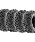 All Terrain ATV And Go Kart Tires A051 145/70-6 Tubeless 6PR Set Of 4 For Trails And Tracks Front And Rear 6 Inch Rims