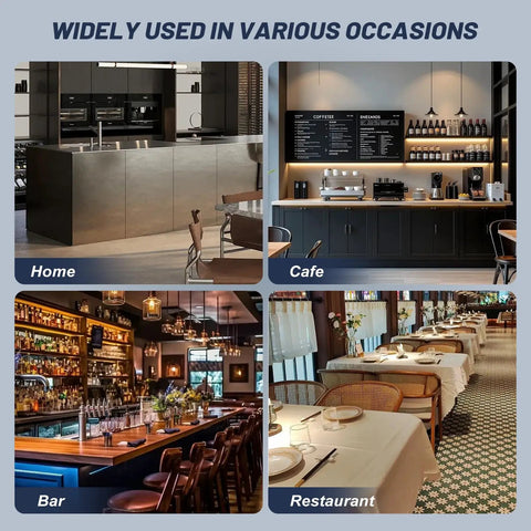 Image showing Nugget Ice Maker Machine With 100 Lbs Per Day Output in home, cafe, bar, and restaurant settings.