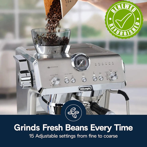 La Specialista Opera Espresso Machine With Cold Brew Built In Grinder 15 Settings For Single Or Double Dose Barista Level Steam Wand EC9555M Renewed brewing coffee
