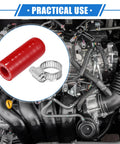 Reinforced Silicone Coolant Cap Kit Universal Fit for Cars and SUVs and Trucks in car engine with red high-temp cap
