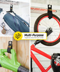 Heavy Duty Cord Straps 9 Pack For Garage Organization And Cable Management Assorted Extension Cord Hangers with tools and bike