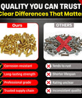 Heavy Duty 1/4-20 X 1 Inch Grade 8 Hex Head Bolt Quenched Tempered Alloy Steel Design comparison image of quality features.