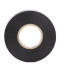 Duck Brand black electrical tape roll, top view, 3/4-inch by 60 ft, single roll