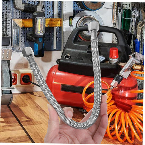 Heavy Duty One Quarter Inch By Fifty Foot Air Compressor Hose With Pneumatic Fittings flexible stainless detail