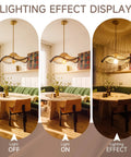 Hodevimall 19.6" Boho Rattan Pendant Light Fixture, Hand Woven Farmhouse Rustic Chandelier, lighting effect display in living space.