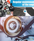 Premium Heavy Duty Remax Serpentine Drive Belt Fits Honda Accord 2003 To 2012 With 2.4L Gas Engine on engine pulleys.