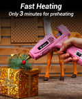 Full Size Dual Temp Hot Glue Gun Kit With 60 100W Heat Up In Minutes Built For Tough Jobs Includes 25 Glue Sticks Storage Case