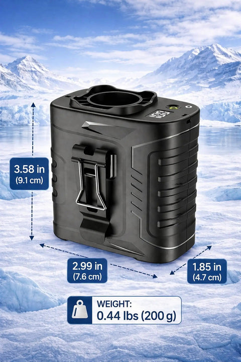 Waist Clip Fan Portable Personal Fan With 5000mAh Rechargeable Battery, dimensions 3.58 x 2.99 x 1.85 inches