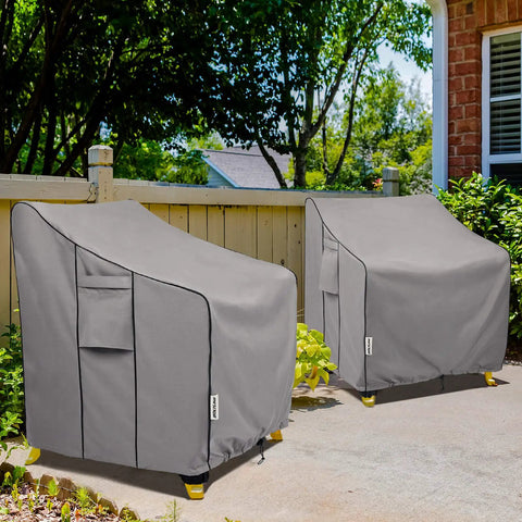 Heavy Duty Waterproof Patio Chair Covers 2 Pack for All Weather Outdoor Furniture in garden scene