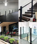 Legit Outdoor Deck Glass Balustrade Post And Pool Patio Balcony Railing System Rock Solid Heavy Duty 304 Stainless Steel in various settings