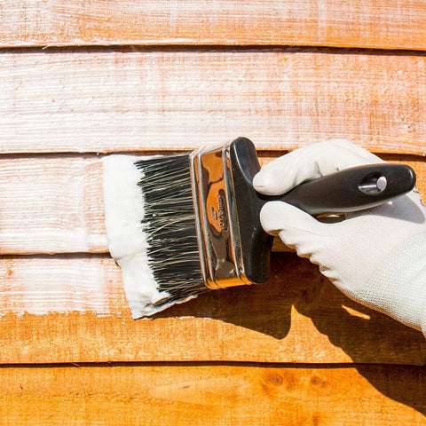 Applying one coat wood sealant for outdoor use, keeps decks fences sheds and furniture dry for 10 years clear breathable waterproof finish.