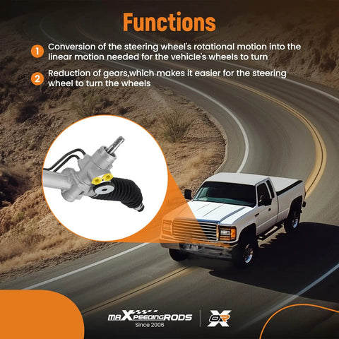Diagram showing Hydraulic Power Steering Rack And Pinion With Outer Tie Rods For 2003 2009 Chevrolet Trailblazer Ext SSR GMC Envoy