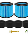VF3500 Filter Replacement Fits Rigid Three To Four And A Half Gallon Wet Dry Portable Vacuums Fine Dust Filter 26643 Replaces WD40700 WD30500 Two Pack