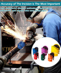 Worker using Magnetic Metal Pipe Cutting Guide Kit For Pros With Six Diameters 1 5/8 In, 1 7/8 In, 2 3/8 In, 2 7/8 In, 3 1/2 In, 4 1/2 In