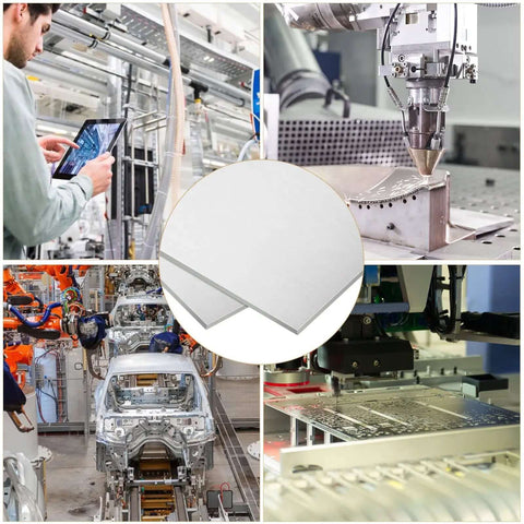 Two Pack 6x6 Aluminum Sheet Metal 0.236 Inch Thick 6061 T6 Flat Plate Polished and Deburred collage with industrial uses