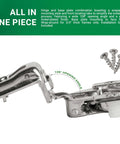 Soft Close Cabinet Hinge For Face Frame Cabinets One And A Quarter Inch Overlay 108 Degree Wrap Around Mount Nickel Plated 2 Pack TEC 864 G02910A15 With Three Tier Adjustment Press In Dowel By Grass in nickel finish with screws