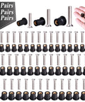Beefy Neoprene Well Nuts Kit With Stainless Steel Screws M4 M5 M6, 45 Pairs Rubber Well Nuts For Kayaks, Boats, Motorcycles