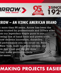 Arrow Tool Group promotional image highlighting staple gun and brand history since 1929, emphasizing American innovation and ease of use.