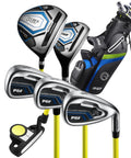 Gold TP JR Junior Golf Club Set For Kids Right Handed 56 To 63 Inches Black Lightweight Clubs With Kid Friendly Shafts Displayed