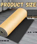 Heavy Duty Closed Cell Foam Roll with Slick Adhesive Tape for Tight Marine Weathersealing and Ultra Thick Draft Blocking Insulation Black 78 by 24 by Half Inch showcasing size 24 inches by 0.5 inches.