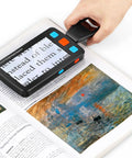 5 Inch Portable Digital Magnifier With 4X To 32X Zoom And Foldable Handle For Quick Reading On The Go A Low Vision Aid For Seniors And Kids
