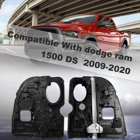 Rear Right Window Regulator For Dodge Ram 2009 2020 Passenger Side Replacement Direct Fit Easy Install 68045170AC 68045170AA 68045170AB OE Quality No Drilling Simple Install shown with Dodge Ram truck.