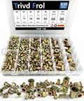 Rivet Nut Tool Kit 830-Piece SAE and Metric Rivet Nut Assortment M3 to M12 With Galvanized Carbon Steel Flat Head Threaded Inserts