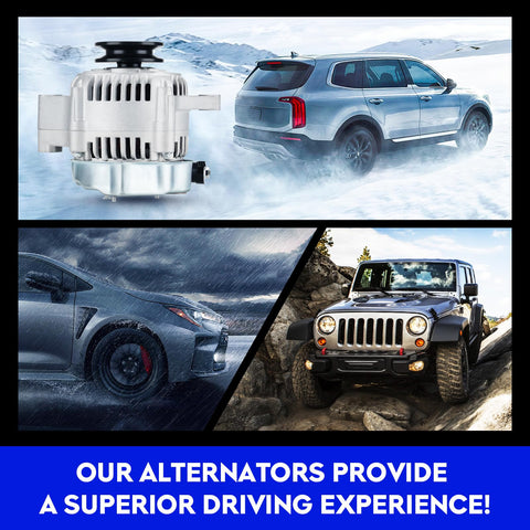 Alternator Replacement 12V 60A CW Drop-In Fit 2.4L 1985-1991 Pickup, 4Runner 2.4L 1985-1992, Celica 2.4L 1985